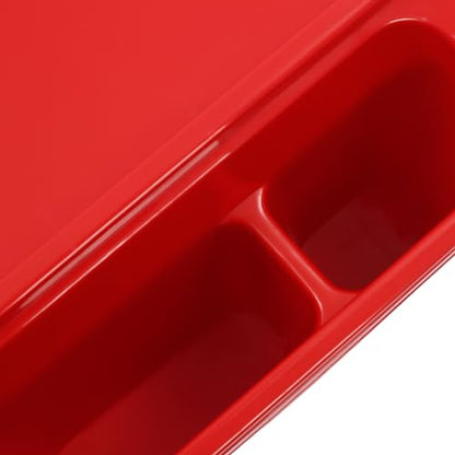 6 Pack Kids Lap Desk with Storage Slots, Stackable Portable Kids Lap Tray, 19.69" L X 9.84" W X 7.1" H Plastic Table Kids Activity Tray for Writing Eating Drawing Reading (Red, Blue, Yellow) - color: Red+blue+yellow