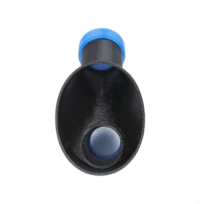 2-in-1 Automotive Detailing Tool with Blower and Vacuum Function, Oval Nozzle for Efficient Car Cleaning, Large 3.25x2.25 Inch Opening for Tight Spaces, Black Plastic Air Channel Accessory