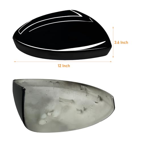 Moonlinks Compatible with Nissan Sentra 2020 2021 2022 2023 2024 Side Mirror Cover Replacement,Glossy Black Left Driver&Right Passenger Clip-on Mirror Cap for Sentra S/SR/SV/Sense/Advance/Exclusive - color: Black-Pair