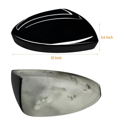 Moonlinks Compatible with Nissan Sentra 2020 2021 2022 2023 2024 Side Mirror Cover Replacement,Glossy Black Left Driver&Right Passenger Clip-on Mirror Cap for Sentra S/SR/SV/Sense/Advance/Exclusive - color: Black-Pair