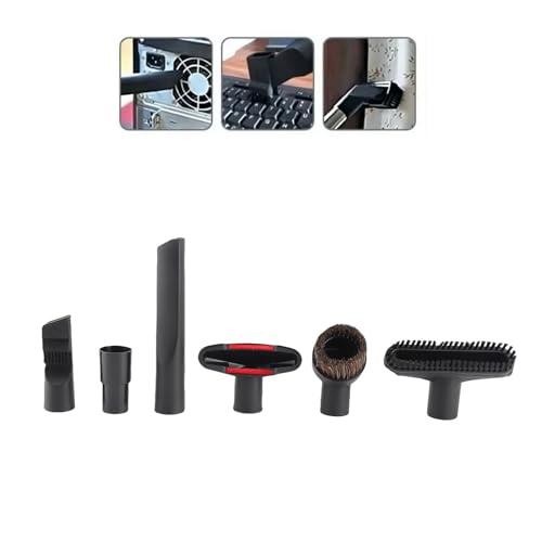 Car Vacuum Vacuum Cleaner Accessories Replacement Brush Nozzle Kit – 6pcs for Floor, Sofa, Car – Universal Attachments with 32mm to 35mm Adapter