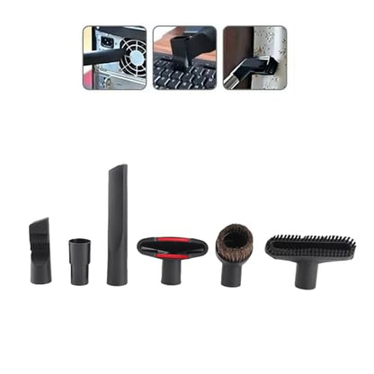 Car Vacuum Vacuum Cleaner Accessories Replacement Brush Nozzle Kit – 6pcs for Floor, Sofa, Car – Universal Attachments with 32mm to 35mm Adapter