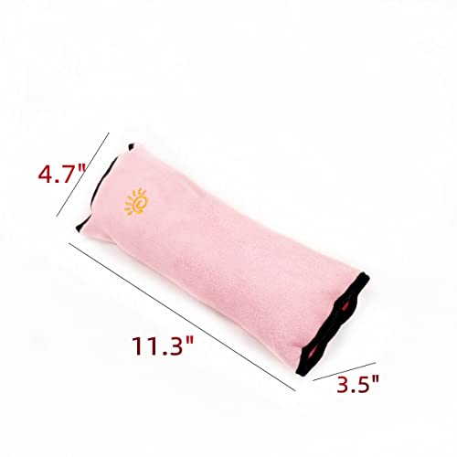 2 pcs Auto Pillow Car Safety Belt Protect, Shoulder Pad, Adjust Vehicle Seat Belt Cushion for Kids （Blue/Pink）