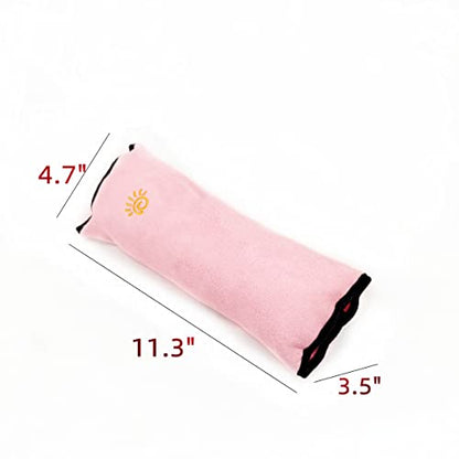 2 pcs Auto Pillow Car Safety Belt Protect, Shoulder Pad, Adjust Vehicle Seat Belt Cushion for Kids （Blue/Pink）