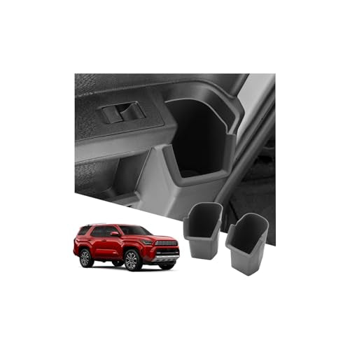 SXCY for 2025 2026 Toyota 4Runner Rear Door Cup Holder Insert 2025 2026 4Runner Accessories Silicone Cup Holder Limiter for 2026 Toyota 4Runner Console Drink Holder Adapter Non-Slip Drink Stopper - color: 2025 2026 4Runner Rear Door Cup Holder