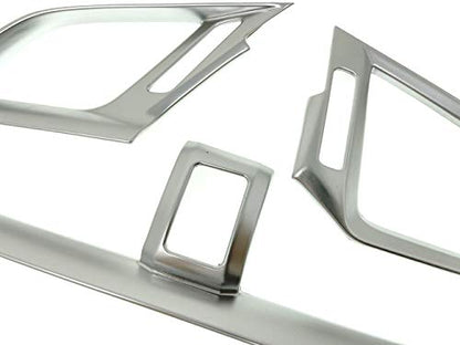 3Pcs Silver Car Console Dashboard Air Condition Outlet Vent Trim Cover Frame For Honda 10th Gen Civic 2016 2017 2018 2019 2020 - color: Silver
