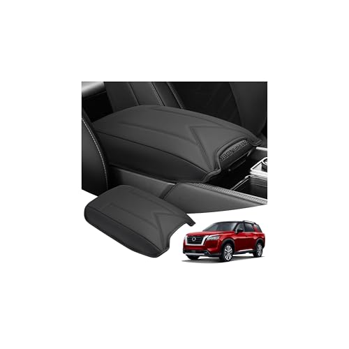 Shademax Center Console Cover for Nissan Pathfinder 2022-2025 2026 Armrest Cover Cushion Pad Arm Rest Cover Leather Console Lids Protector Middle Console Cover for Pathfinder Accessories Anti-Scratch - size: For Nissan Pathfinder 2022-2026