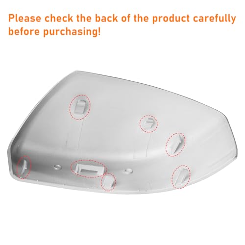 Moonlinks Compatible with Nissan Sentra 2013 2014 2015 2016 2017 2018 2019 Right Side Mirror Cover Replacement, Silver Right Passenger Side Door Rearview Side Mirror Cap Trim - size: Right Silver
