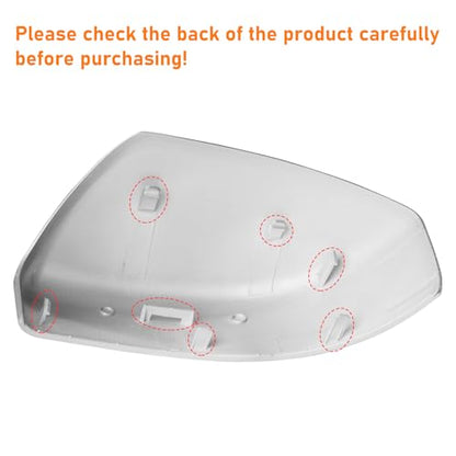 Moonlinks Compatible with Nissan Sentra 2013 2014 2015 2016 2017 2018 2019 Right Side Mirror Cover Replacement, Silver Right Passenger Side Door Rearview Side Mirror Cap Trim - size: Right Silver