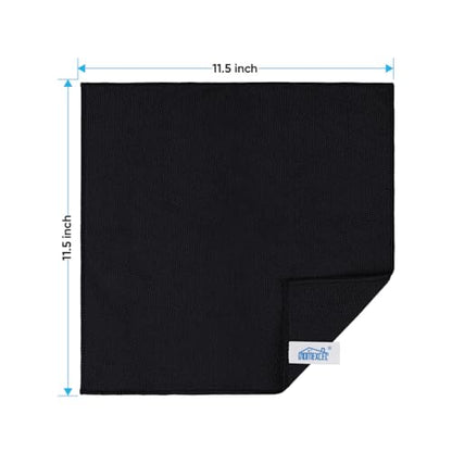 HOMEXCEL Black Microfiber Cleaning Cloth, 24 Pack Cleaning Towels for Kitchen, Lint Free, Scratch-Free, Highly Absorbent, and Reusable Cleaning Rags for House, Window and Glass, Cars, 11.5 X11.5 inch - color: Black