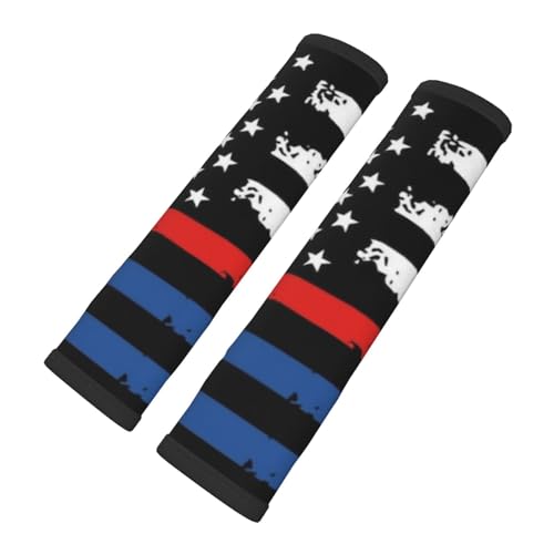 2 Pack Seat Belt Covers with USA Flag Pattern, Soft Comfortable Seat Belt Pads for Adults Universal Car, Seat Belt Shoulder Pad for A More Comfortable Driving - color: USA Flag