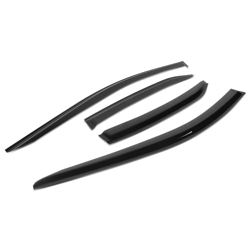 Auto Dynasty 4Pcs Tape-On Window Visor Compatible with 2018 2019 2020 2021 2022 2023 2024 Toyota Camry 2018-2024, Deflector Rain Guard, Acrylic Black - size: 18-24 Toyota Camry
