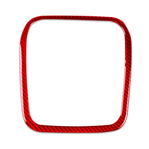Real Red Carbon Fiber Car Front Row Reading Light Surround Frame Sticker Auto Interior Trim Compatible with Ford Explorer(U625) XLT/Limited/ST/Platinum/Platinum Hybrid 2020 2021 2022 2023 - color: Front Reading Light Frame