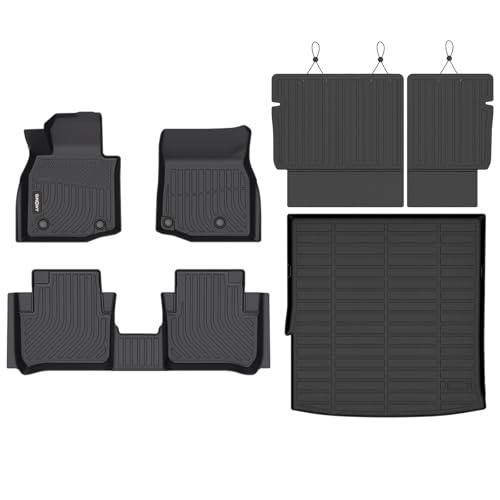 GINOWY- Floor Mats & Cargo Liner for Mazda CX50 Hybrid 2025 2026, TPE All Weather Mats Floor Liners CX-50 2025 Waterproof Non-Slip Trunk Mat CX50 Automotive Accessories Mats Black - style: 35) for Mazda CX50 Hybrid 2025-2026 Full Set