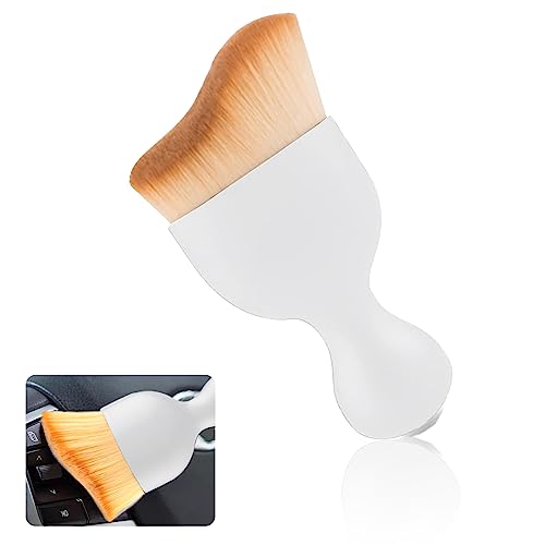 1 PC Car Interior Dust Brush, Auto Scratch Free Detailing Brush, Soft Car Interior Cleaning Brush Auto Accessories for Automotive Dashboard, Air Conditioner Vents, Computer (White) - color: White, size: 1 PC #113