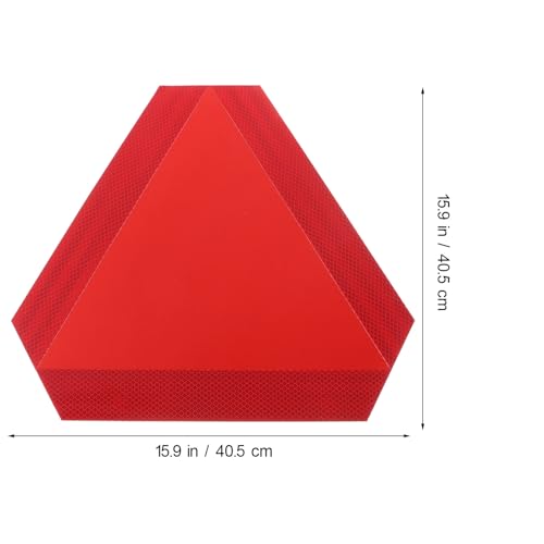 BESTOYARD Slow Moving Vehicle Sign Reflective Triangle Warning Board with Red Reflective Strips Sturdy Safety Sign for Cars and Trucks Nighttime Visibility