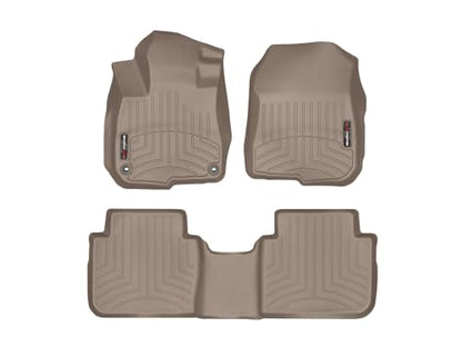 WeatherTech Custom Fit FloorLiners for Honda CR-V, CR-V Hybrid, 1st & 2nd Row (451110-1-2), Tan - color: Tan