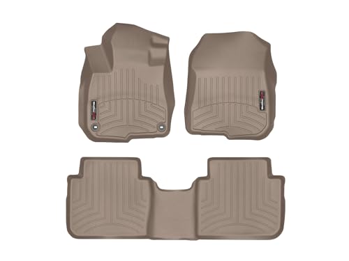 WeatherTech Custom Fit FloorLiners for Honda CR-V, CR-V Hybrid, 1st & 2nd Row (451110-1-2), Tan - color: Tan