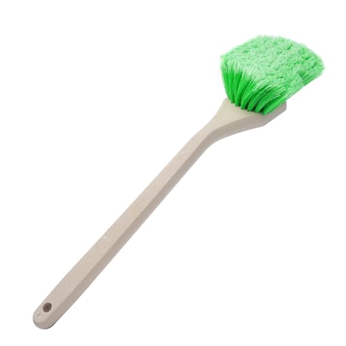 Nanoskin Professional 20-Inch Angled Tire & Wheel Cleaning Brush - Durable Green Polystyrene Bristles for Effective Auto Detailing, Gentle Car Wash Tool | Long-Handled Scrub Brush for Trucks and RVs - size: 20"