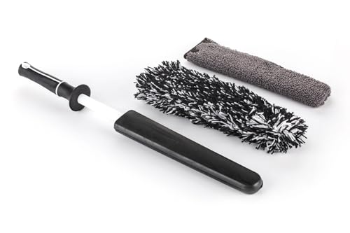 Detail Factory - Wheel Brush Kit with Interchangeable Microfiber Covers - Ultra-Soft Cleaning, Washing and Detailing Wheels, Tires, and Rims - Black Ice - color: Black Ice