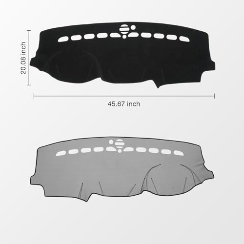 KUST Black Dash Cover for 2011-2022 Jeep Grand Cherokee (NOT for Jeep Cherokee & Grand Cherokee L) Non-Slip Dashboard Cover Polyester Interior for Grand Cherokee Accessories No Glare - size: Grand Cherokee 11-22(black)