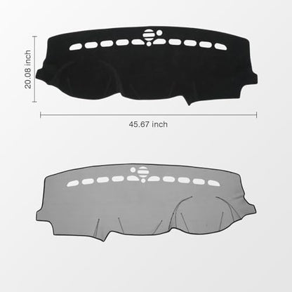 KUST Black Dash Cover for 2011-2022 Jeep Grand Cherokee (NOT for Jeep Cherokee & Grand Cherokee L) Non-Slip Dashboard Cover Polyester Interior for Grand Cherokee Accessories No Glare - size: Grand Cherokee 11-22(black)