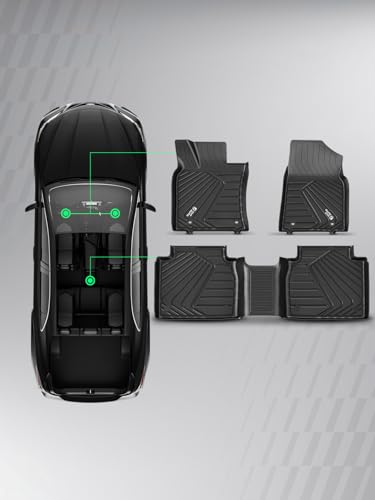 YHTAUTO Floor Mats Fit 2019-2025 Lexus ES350/ES300h, TPE All Weather Car Mats Waterproof Anti-Slip Odorless Floor Liner, Interior Car Accessories Front & 2nd Row Liner - size: For 2019-2025 ES