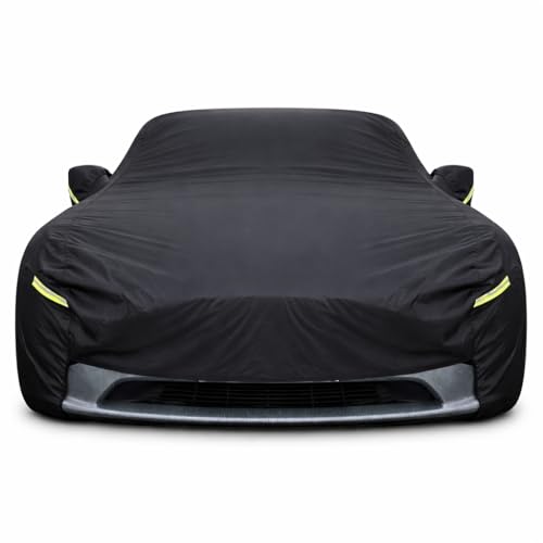 Car Cover Custom Fit for Tesla Model Y, Water-Resistant All Weather Full Exterior Cover Rain Snow UV Protection Lightweight Cover with Door Zipper Charging Port - color: Black, size: Fit for Tesla Model Y