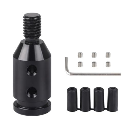 Universal Gear Shift Knob Adapter 10x1.5,Aluminum Alloy Shifter Knob Adapter,Gear Shift Adapter for Non-Threaded Manual Shifters M10x1.5(Black) - color: M10×1.5(Black)
