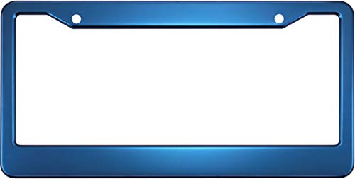Special Edition Anodized Aluminum CAR License Plate Frames - Blue - color: Blue