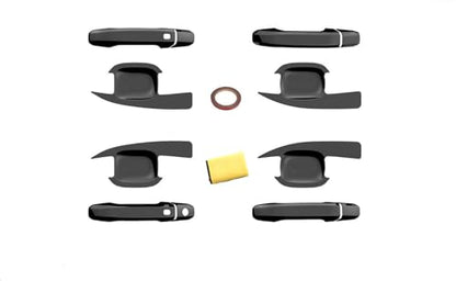 12 Pcs Exterior Door Handle Cover Front Rear Driver & Passenger Side and Door Bowl Compatible with 2019-2025 Chevy Silverado GMC Sierra 1500 20-25 2500 3500 (Matte Black) - color: Matte Black