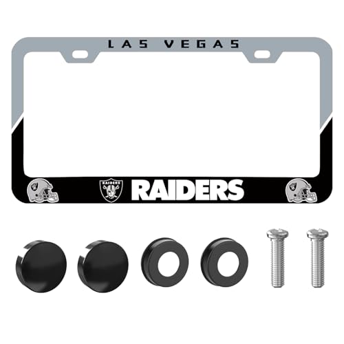 Fans Matte Metal for Raiders License Plate Frames Holder with Screw for Car Tag Frame - color: 1P TXZ