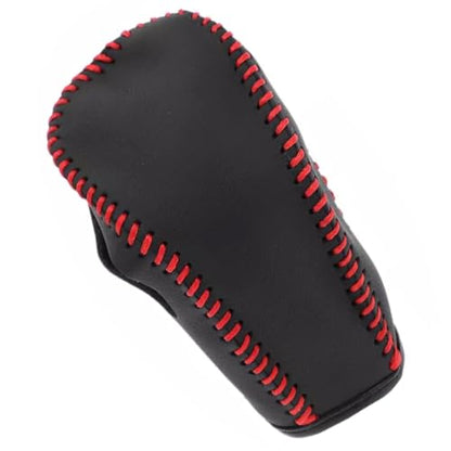 Riloer Gear Shift Knob Cover, Leather Shift Lever Cover, Compatible with New Buick 2015-2020, Compatible with Buick Envision 2014-2021, 1 Set (Red Thread) - color: Red Thread