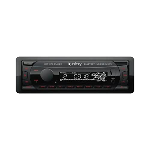 Infinity Alpha 100 Single DIN Bluetooth USB/AUX SD FM Radio MP3 Player Digital Media Car Receiver