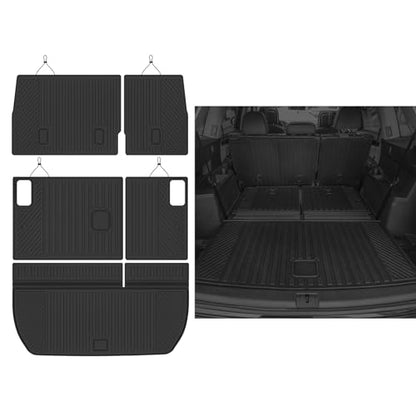 Naibeve Trunk Mats for 2009-2017 Chevrolet Traverse/2008-2017 Buick Enclave 8 Seats Bench Seat-All Weather Fit for Traverse Cargo Mat 2nd & 3rd Row Backrest Mats Waterproof Accessories - size: 14)Traverse 8-Seater|2009-2017