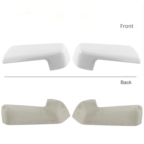 Mirror Cover Caps Compatible with GMC 2019-2025 Chevy Silverado 1500 and GMC Sierra 1500 Accessories (White) - color: White