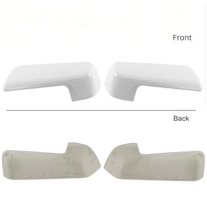 Mirror Cover Caps Compatible with GMC 2019-2025 Chevy Silverado 1500 and GMC Sierra 1500 Accessories (White) - color: White