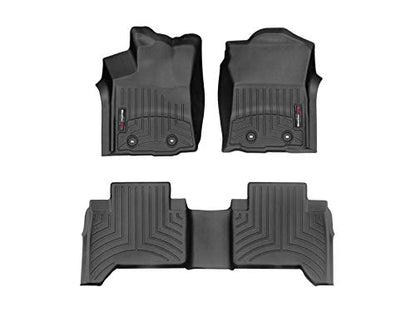 WeatherTech Custom Fit FloorLiners for Toyota Tacoma - 1st & 2nd Row (4412991-448722), Black - color: Black