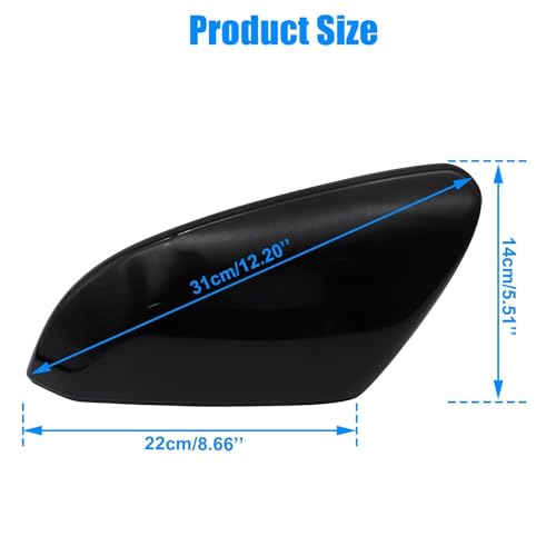 Priprilod Left Driver Side Mirror Cap Cover Glossy Black Compatible With Honda Civic 2016-2021#76251-TBA-A21ZG