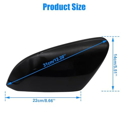 Priprilod Left Driver Side Mirror Cap Cover Glossy Black Compatible With Honda Civic 2016-2021#76251-TBA-A21ZG