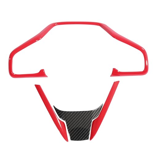 YINGTUU for Honda Civic Accessories10th Gen 2016-2021 Interior Steering Wheel Trim Interior Decaration Sticker Glossy Red - color: Steering Wheel-Red