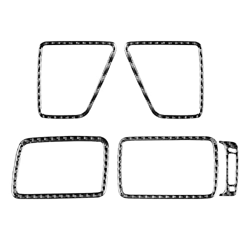Real Carbon Fiber Dashboard Both Sides Air Vent Outlet Frame Sticker Interior Trim Accessories Compatible with Honda Civic 9 Coupe/Sedan 2013 2014 2015 Black - Kit - color: Dashboard Both Sides Air Vent Outlet Frame - Kit