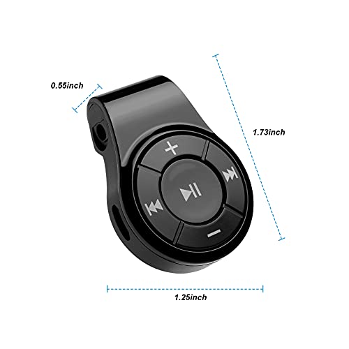 Bluetooth Receiver/Car Kit, Bluebyte Clip Wireless Audio Receiver for Headphones car Audio,Wireless Adapter Support Hands-Free Calling,Bluetooth 5.0 Low Latency for Music(Glossy Black).