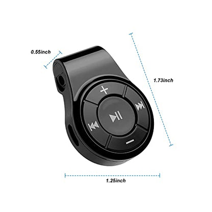Bluetooth Receiver/Car Kit, Bluebyte Clip Wireless Audio Receiver for Headphones car Audio,Wireless Adapter Support Hands-Free Calling,Bluetooth 5.0 Low Latency for Music(Glossy Black).