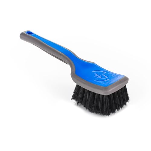 Detail Factory - ProGrip Interior Scrub Brush - Soft Bristles - Rubber Grip for Maximum Stability and Comfort - Curved Head Profile for Better Clearance - Avalanche - color: Avalanche