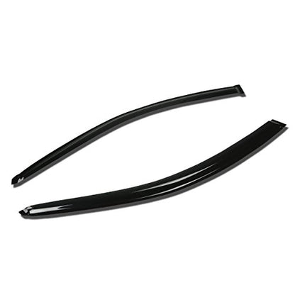 Auto Dynasty 2Pcs Tape-On Window Visor Compatible with 2001 2002 2003 2004 2005 Honda Civic 2-Door 2001-2005, Deflector Rain Guard, Acrylic Black - size: 01-05 Honda Civic 2-Door