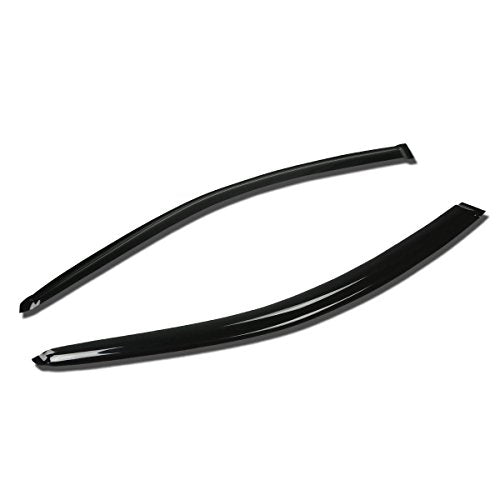 Auto Dynasty 2Pcs Tape-On Window Visor Compatible with 2001 2002 2003 2004 2005 Honda Civic 2-Door 2001-2005, Deflector Rain Guard, Acrylic Black - size: 01-05 Honda Civic 2-Door