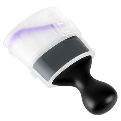 Car Detailing Brush, Soft Bristle Cleaning Brush, Scratch-Free Auto Duster Tool for Dashboard, Air Vents, Leather & Interior Cleaning (Black&Purple with Cap) - color: Black&Purple with Cap