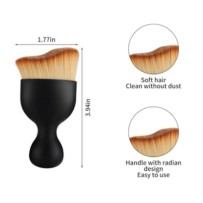 Car Interior Detailing Brush, Soft Bristle Cleaning Brush Car Detailing Brushs for Automotive Dashboard, Air Conditioner Vents,Scratch Free(Black Brown) - color: Black Brown