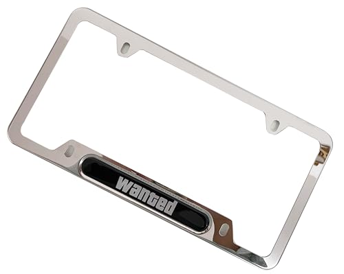 Wanted Level GTA License Plate Frame Cover Holder Stainless Steel Car Accessories Chrome 1Pc